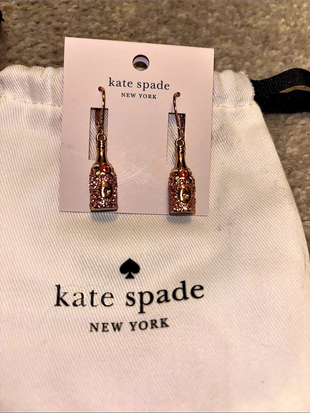 kate spade new york Cheers To That Drop Earrings Pink & Gold Drop Earrings